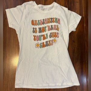 White Graphic Tee with Fun Colorful Print